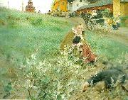 Anders Zorn mora marknad Germany oil painting artist